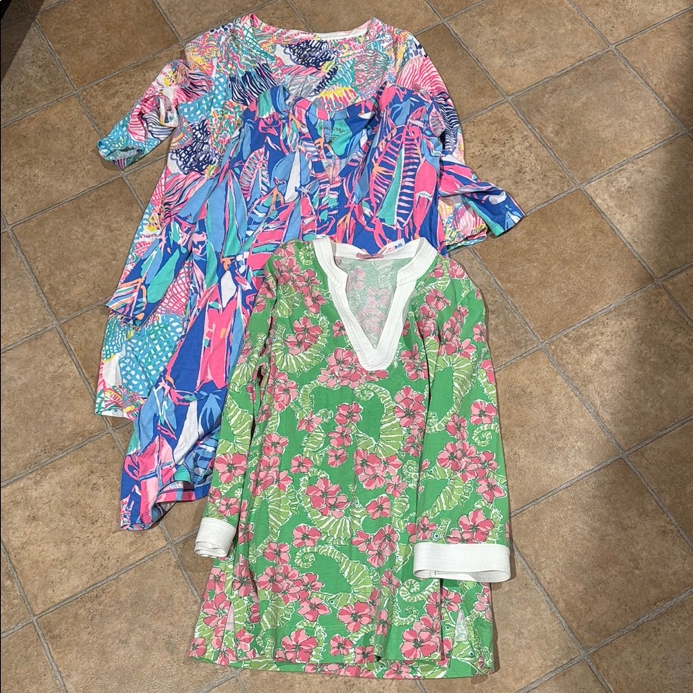 Lilly Pulitzer Multicolor and Green Floral Dresses